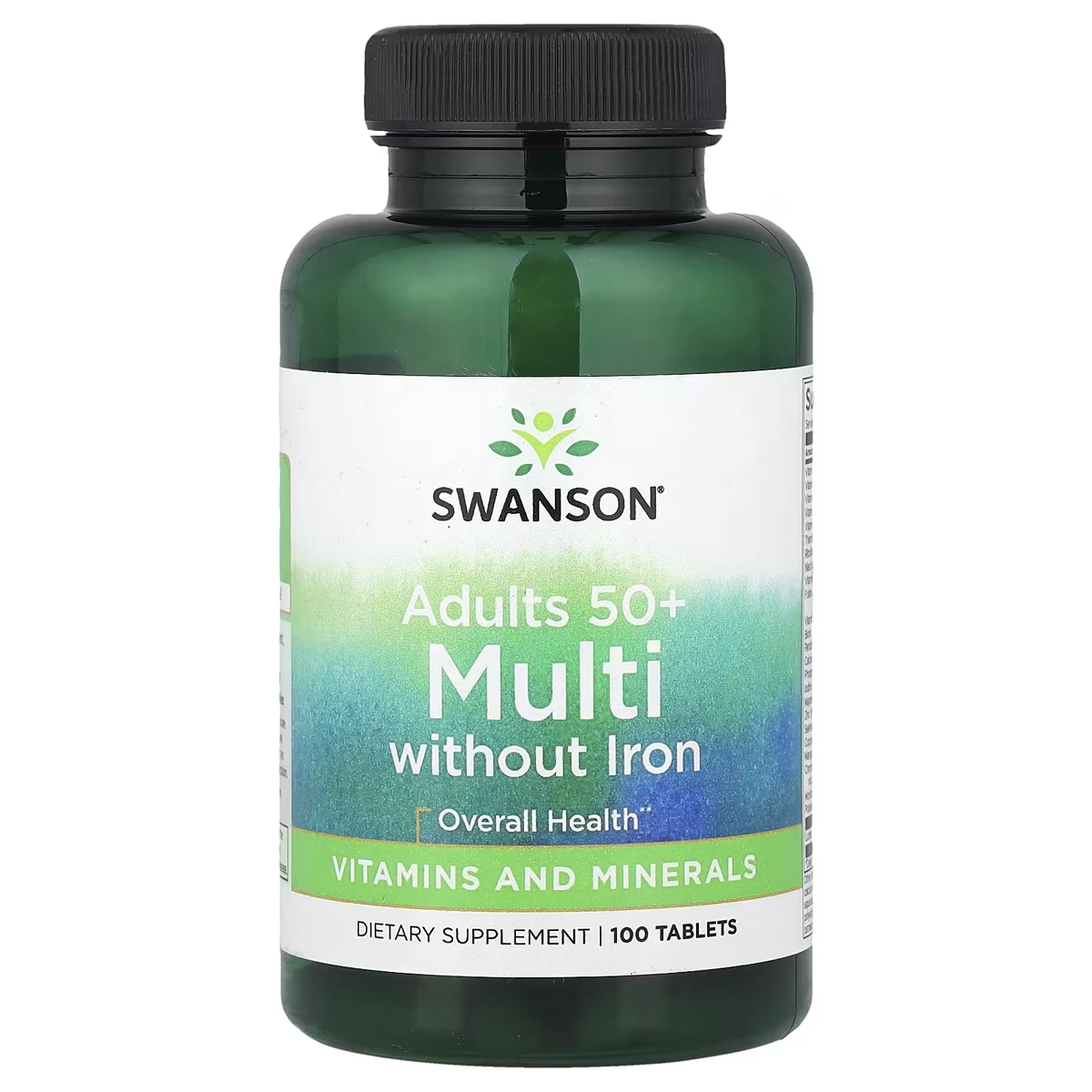 Swanson Adults 50+ Multi without Iron · 100 tablets